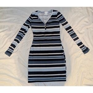 Planet Gold Women's Blue And White Striped‎ Dress Size XS